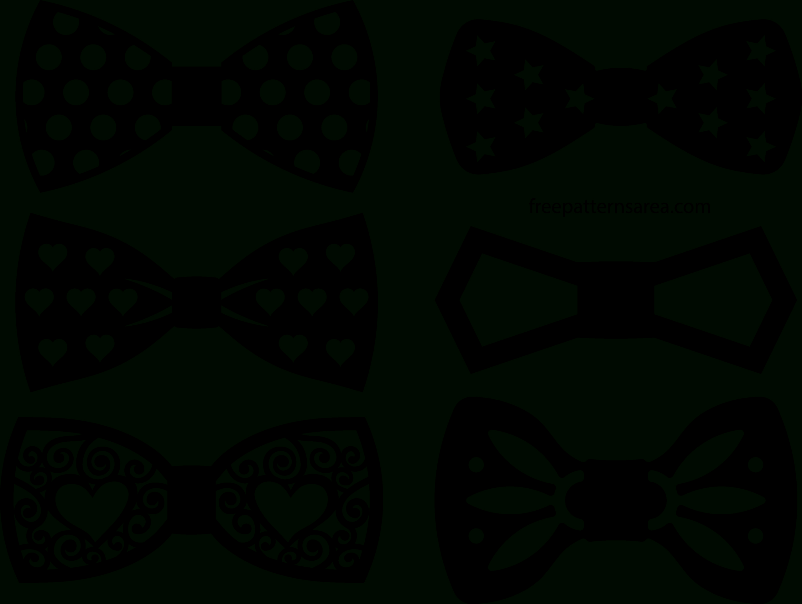 Svg Vectors &amp;amp; Templates Of Bow Tie Silhouette Images with Free Bow Tie Template Printable