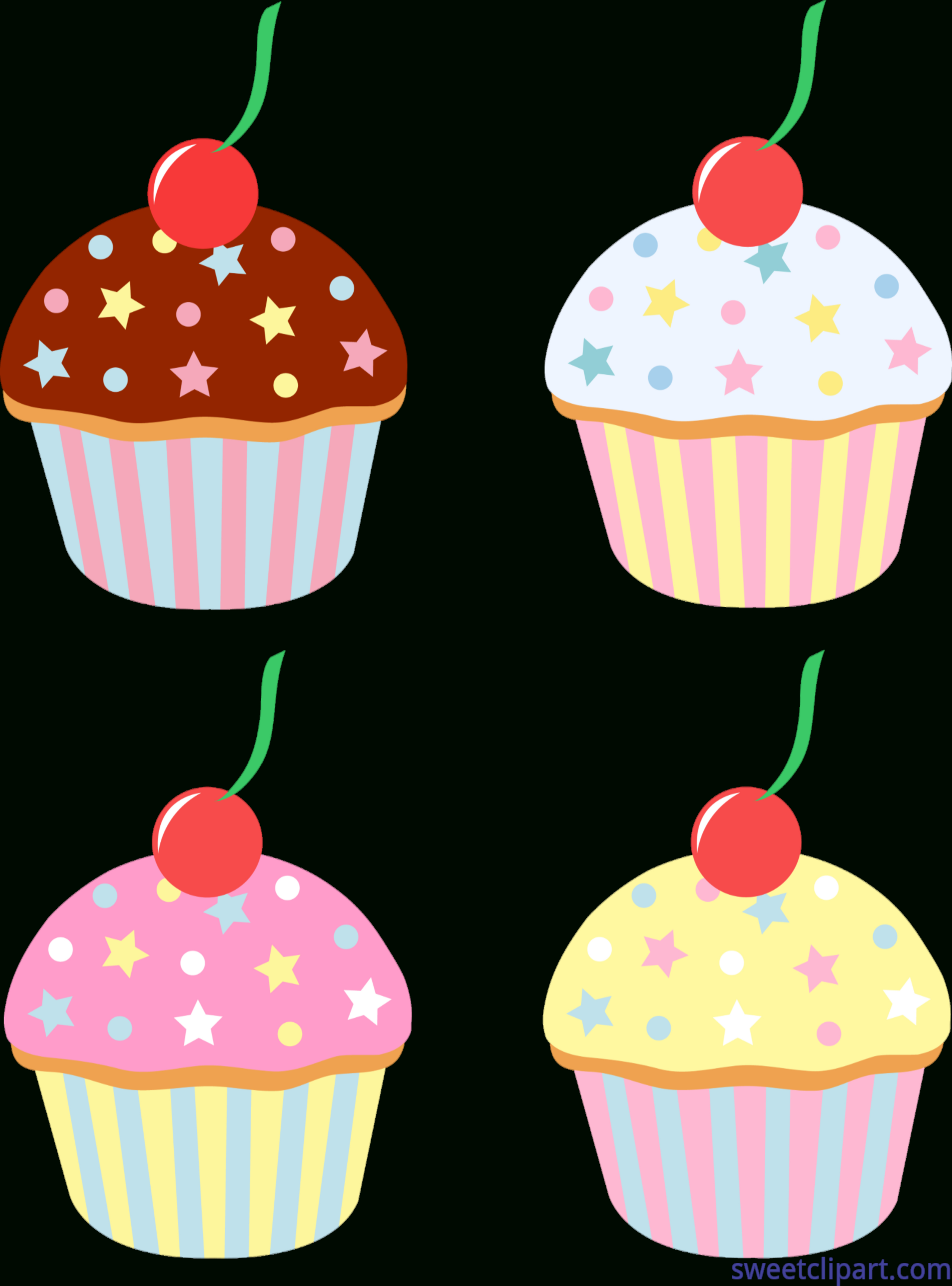 Sweet Clip Art - Cute Free Clip Art And Coloring Pages throughout Free Printable Cupcake Clipart