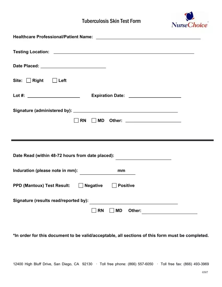 Tb Skin Test Form ≡ Fill Out Printable Pdf Forms Online inside Free Printable Tb Test Form