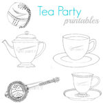 Tea Party Printables Intended For Free Printable Tea Cup Coloring Pages
