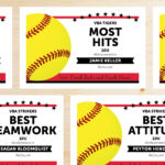 Team Colors Softball Award Certificates   Instant Download With Free Printable Softball Award Certificates
