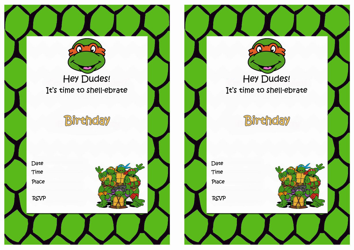 Teenage Mutant Ninja Turtles Birthday Invitations – Birthday pertaining to Free Printable Tmnt Birthday Party Invitations