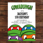 Teenage Mutant Ninja Turtles Birthday Party Invitations Intended For Free Printable Tmnt Birthday Party Invitations