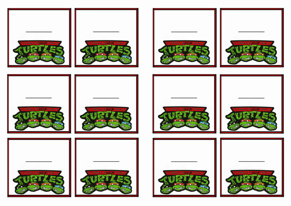 Teenage Mutant Ninja Turtles Name Tags – Birthday Printable Pertaining To Free Printable Tmnt Food Labels Teenage Mutant Ninja Turtles Name Tags – Birthday Printable Pertaining To Free Printable Tmnt Food Labels