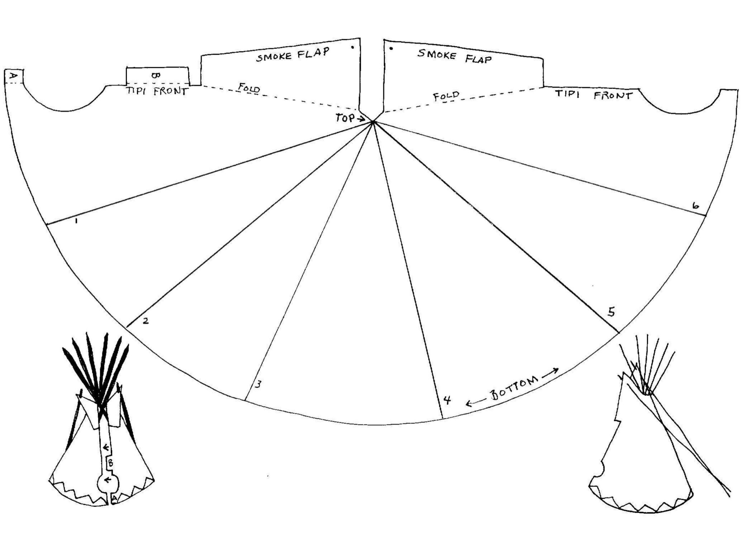 Teepee Template Free Printable within Free Printable Teepee