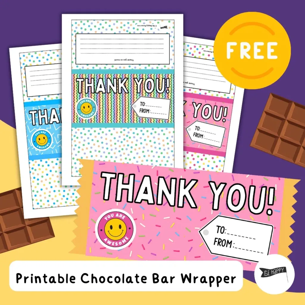 Thank You "You Are Awesome!" Printable Chocolate Bar Wrapper For Free Printable Chocolate Wrappers Thank You "You Are Awesome!" Printable Chocolate Bar Wrapper For Free Printable Chocolate Wrappers