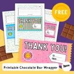 Thank You "You Are Awesome!" Printable Chocolate Bar Wrapper For Free Printable Chocolate Wrappers