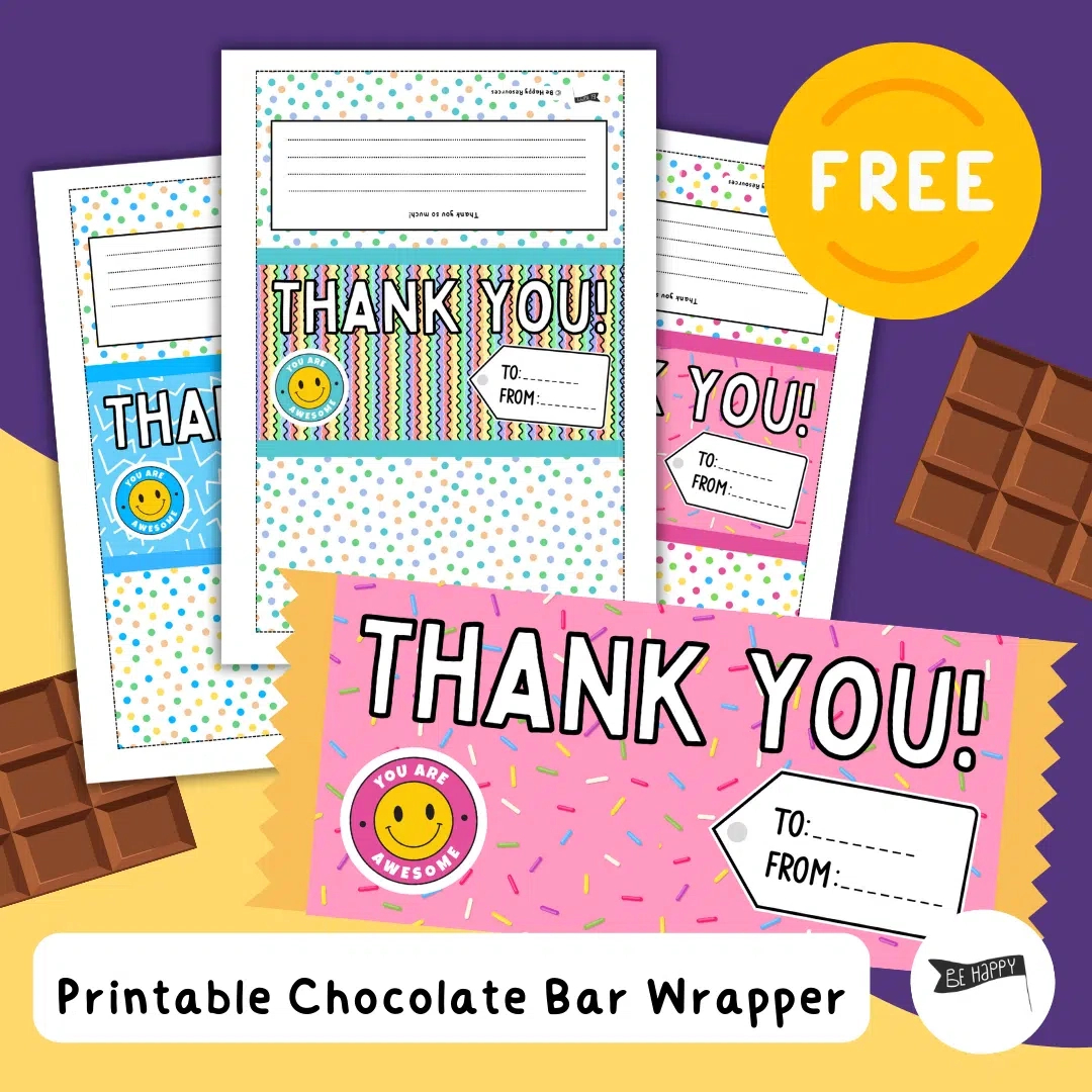 Thank You &amp;quot;You Are Awesome!&amp;quot; Printable Chocolate Bar Wrapper for Free Printable Chocolate Wrappers