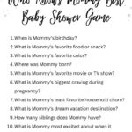 The Best Printable Baby Shower Games (For Free) Inside Free Printable Baby Shower Games Who Knows Mommy The Best