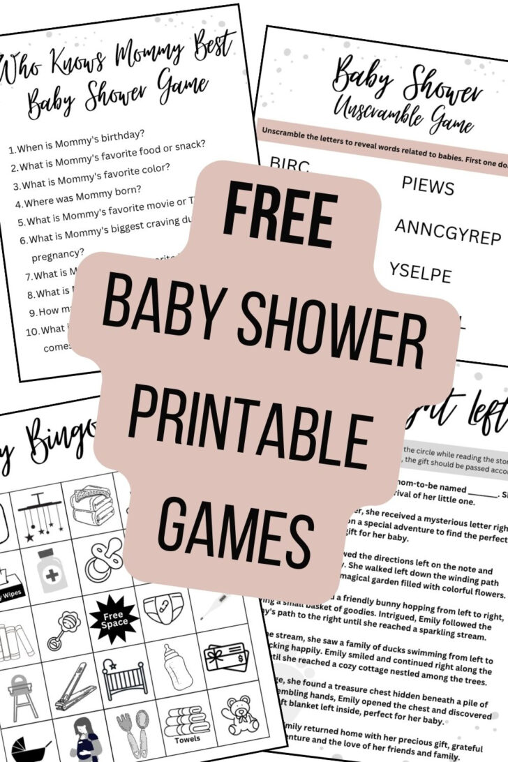Free Printable Baby Shower Games Who Knows Mommy the Best
