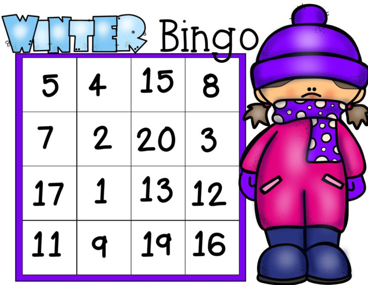 Free Printable Number Bingo Cards 1-20