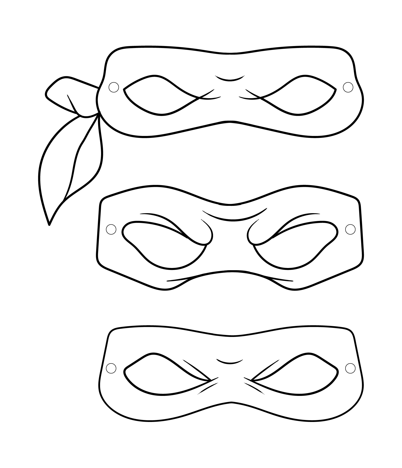 Tmnt Mask Template in Teenage Mutant Ninja Turtles Free Printable Mask