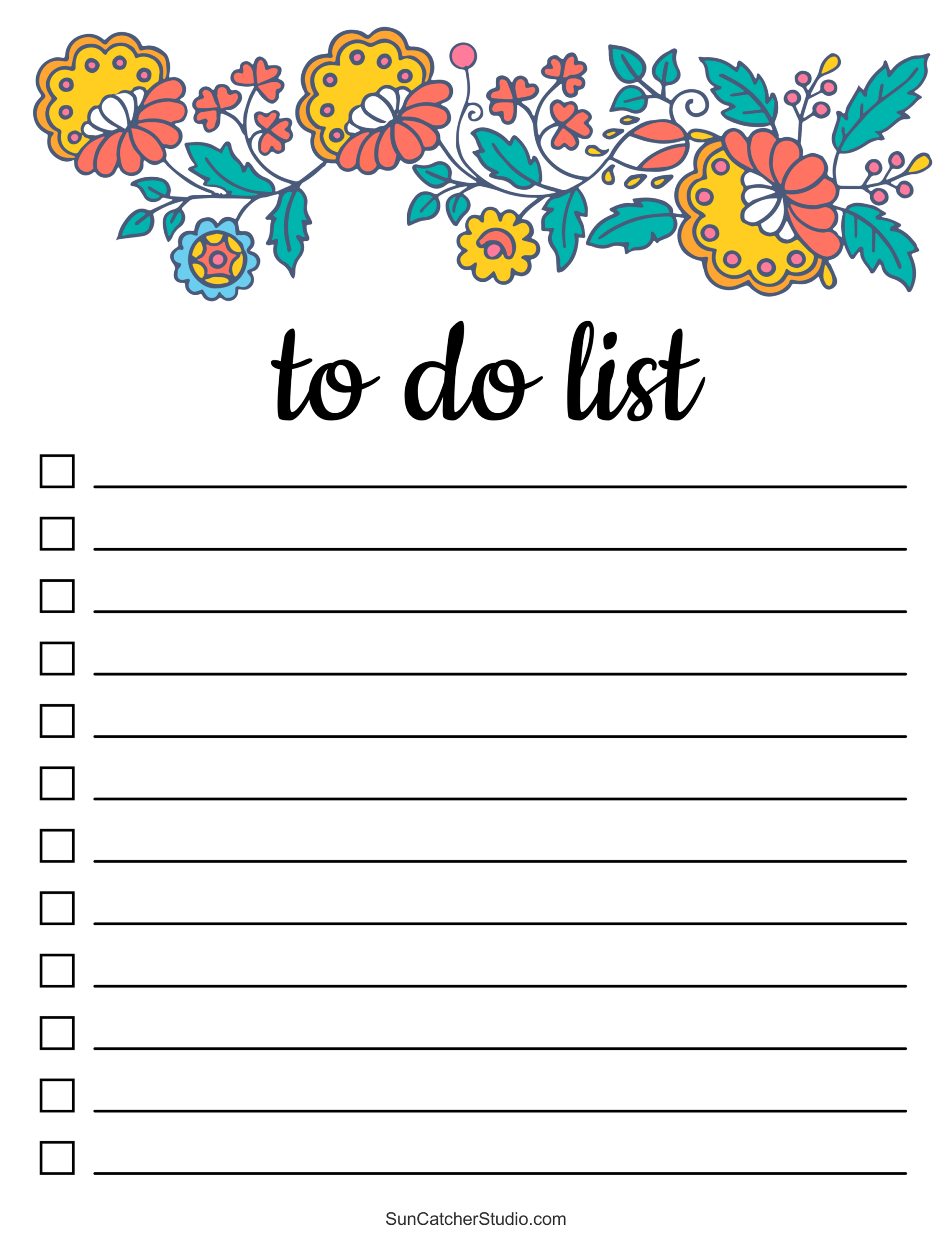 To Do List (Free Printable Pdf Templates) – Things To Do – Free pertaining to Free Printable List