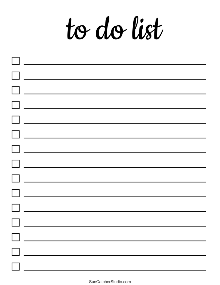 Free Printable List