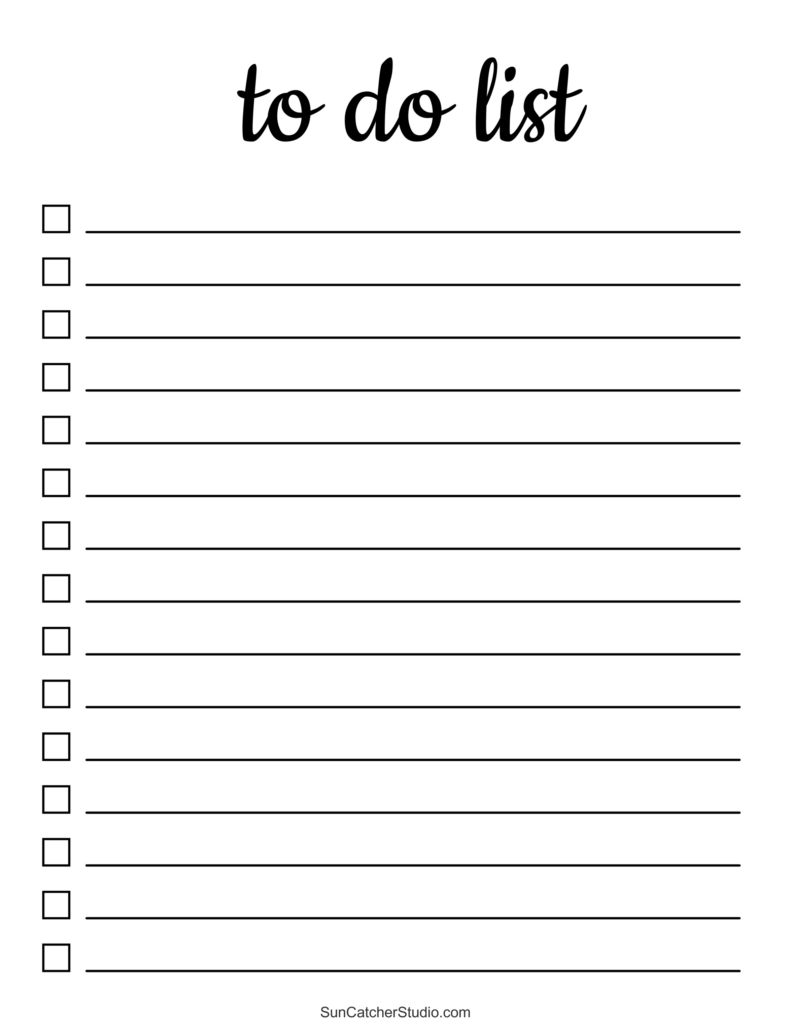 To Do List (Free Printable Pdf Templates) – Things To Do – Free With Free Printable To Do List To Do List (Free Printable Pdf Templates) – Things To Do – Free With Free Printable To Do List