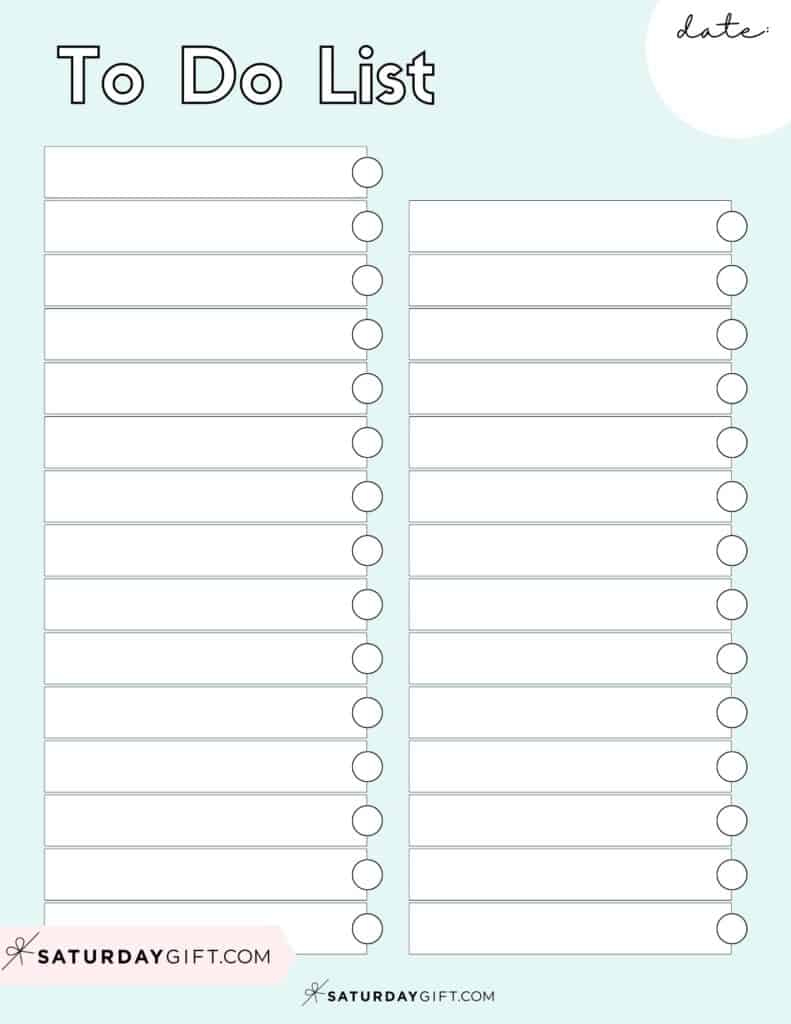 To-Do List Template - 29 Cute & Free Printable To-Do Lists with regard to Free Printable List