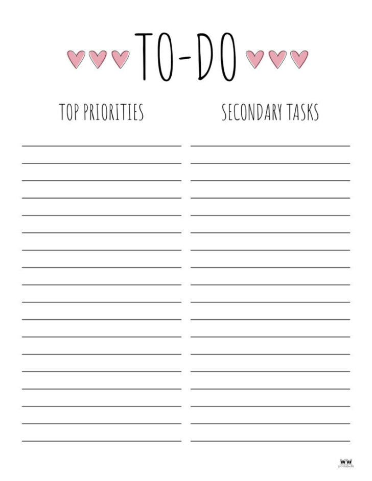 Free Printable to Do List