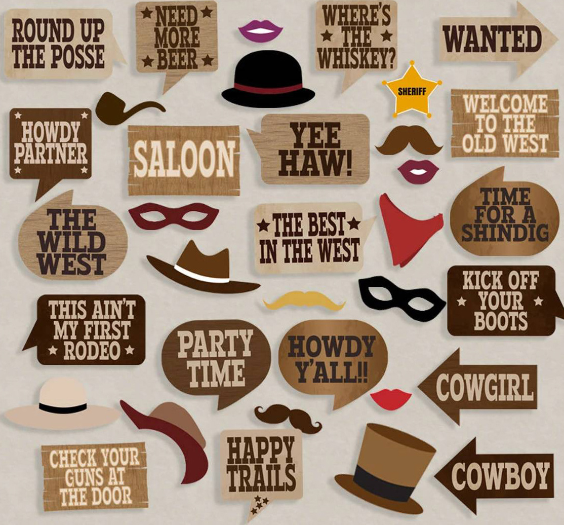 Top 10 Best Western Photo Booth Props For Rustic Charm And Fun pertaining to Free Printable Western Photo Props