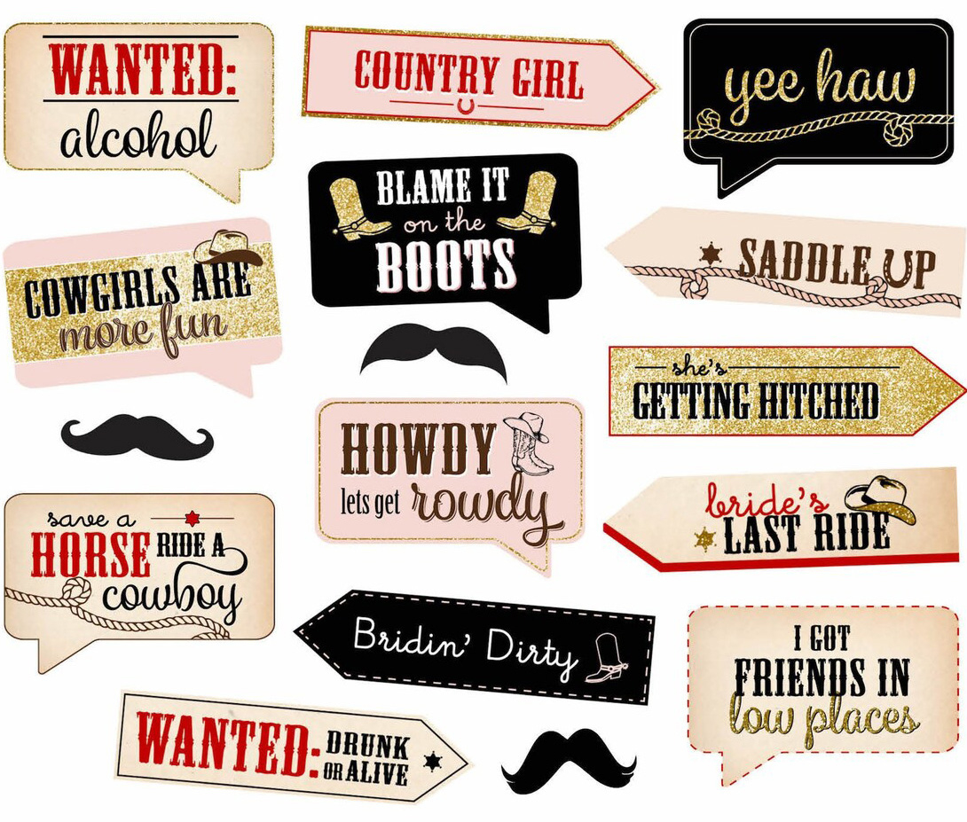 Top 10 Best Western Photo Booth Props For Rustic Charm And Fun with Free Printable Western Photo Props