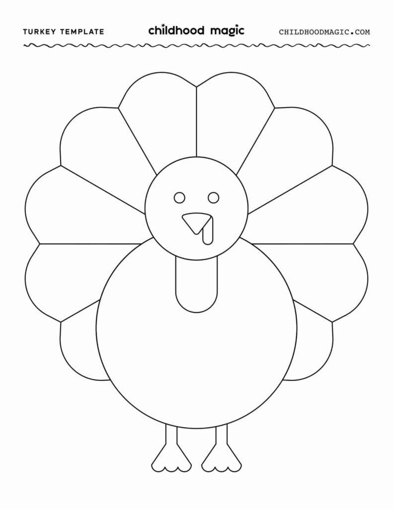 Turkey Template Childhood Magic For Free Turkey Cut Out Printable Turkey Template Childhood Magic For Free Turkey Cut Out Printable
