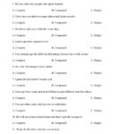 Types Of Sentences   Simple   Compound And Complex Worksheet Pertaining To Free Printable Worksheets On Simple Compound And Complex Sentences