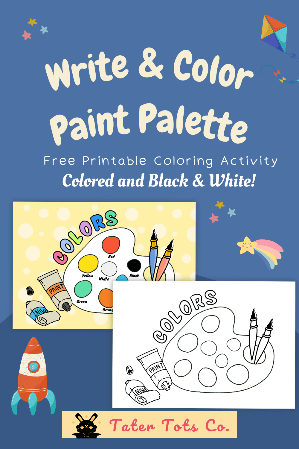 Unleash Creativity With Fun And Engaging Activity Sheets For Young intended for Free Printable Paint Palette