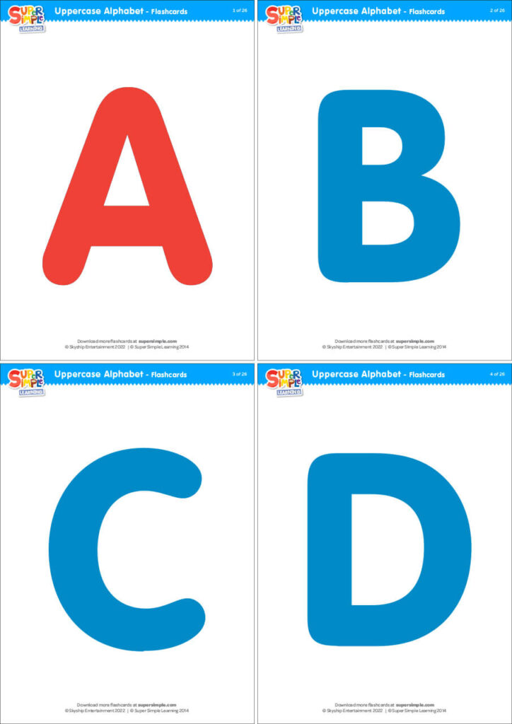 Uppercase Alphabet Flashcards   Super Simple With Free Printable Abc Flashcards With Pictures
