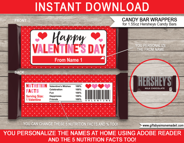 Free Printable Candy Bar Wrappers Templates