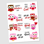 Valentine'S Day Cards With Cute Owl Designs — Krafty Planner Inside Free Printable Owl Valentine Cards