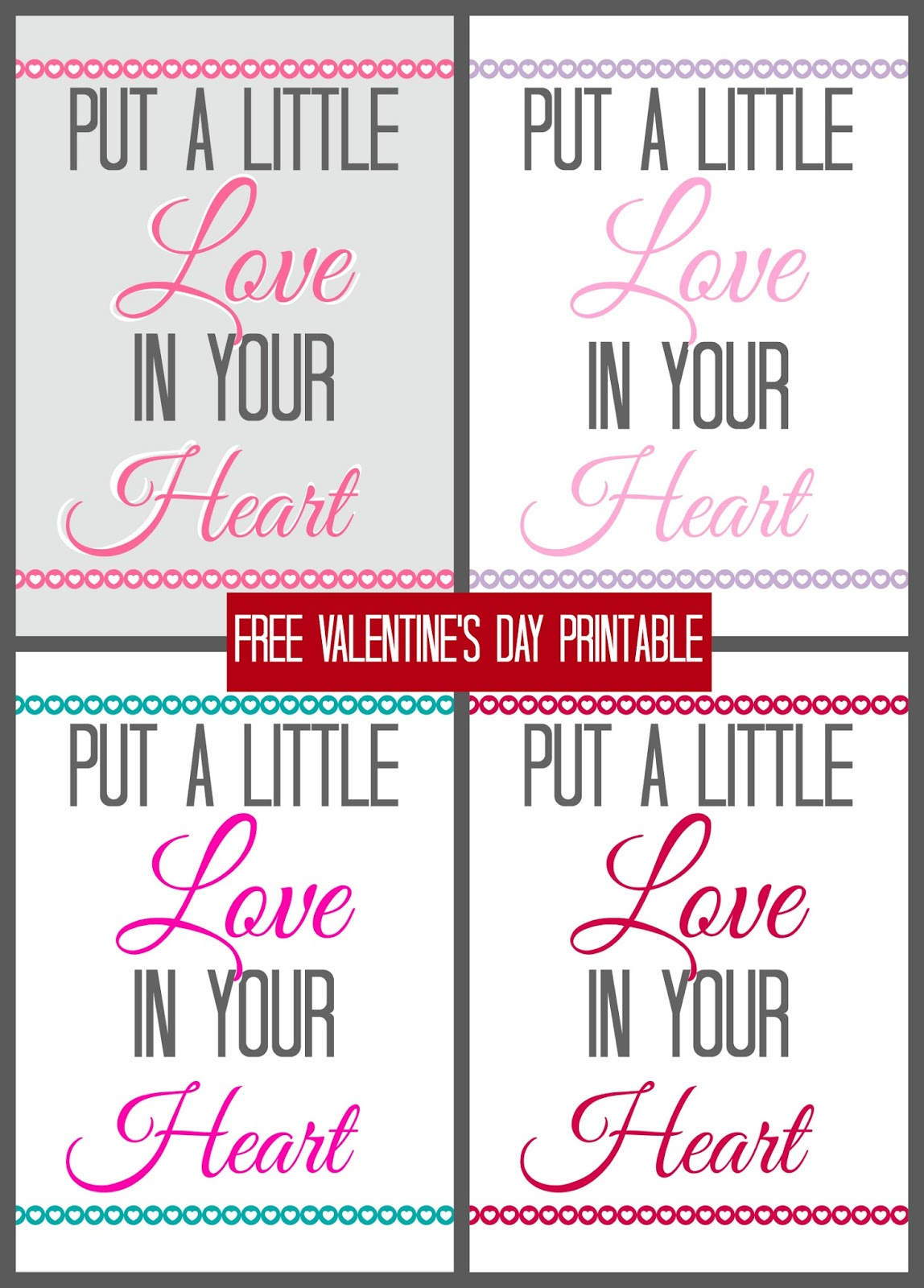 Valentine'S Day Free Printable! | Occasionally Crafty: Valentine'S with Free Printable Valentine'S Day Decorations