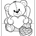 Valentine&<h2>039;S Day Teddy Bear Coloring Page (7 Free Printable Pages Intended For Teddy Bear Coloring Pages Free Printable