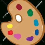 Vector Illustration Of A Paint Palette With A Variety Of Colors Intended For Free Printable Paint Palette
