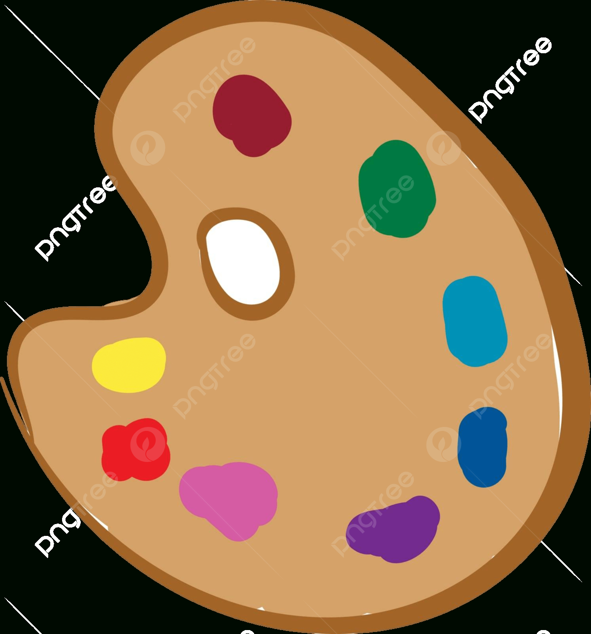 Vector Illustration Of A Paint Palette With A Variety Of Colors intended for Free Printable Paint Palette