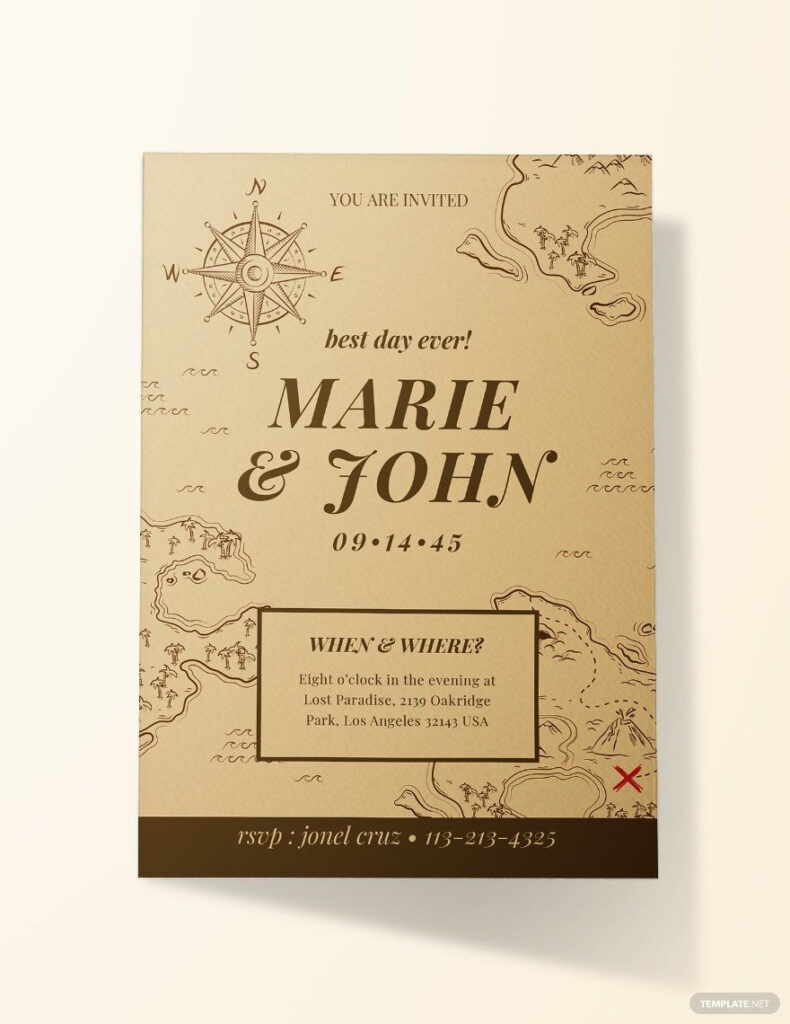 Vintage Map Fall Wedding Invitation Template In Word, Publisher In Free Printable Wedding Maps Vintage Map Fall Wedding Invitation Template In Word, Publisher In Free Printable Wedding Maps