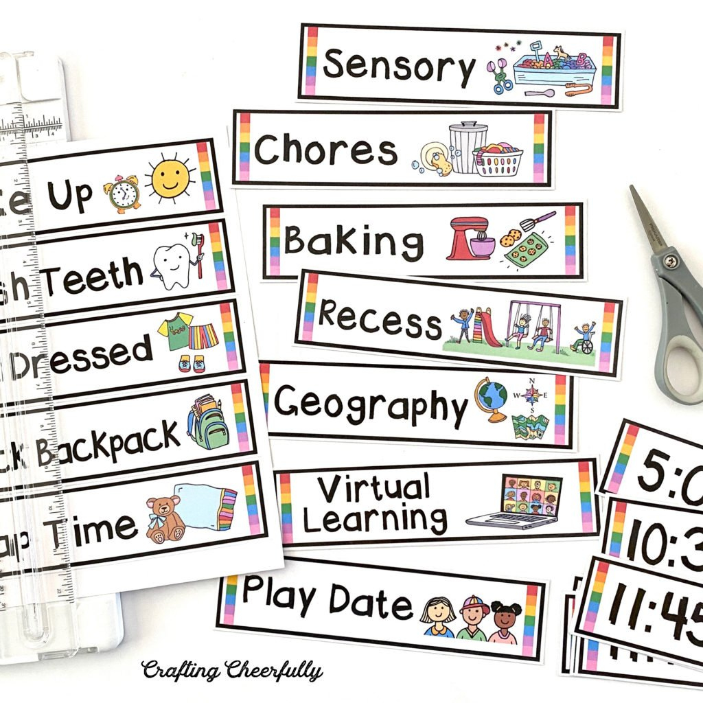 Visual Schedule Cards Crafting Cheerfully Pertaining To Free Printable Schedule Cards Visual Schedule Cards Crafting Cheerfully Pertaining To Free Printable Schedule Cards