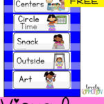 Visual Schedules For Preschool (Free Printable) Within Free Printable Visual Schedule For Preschool