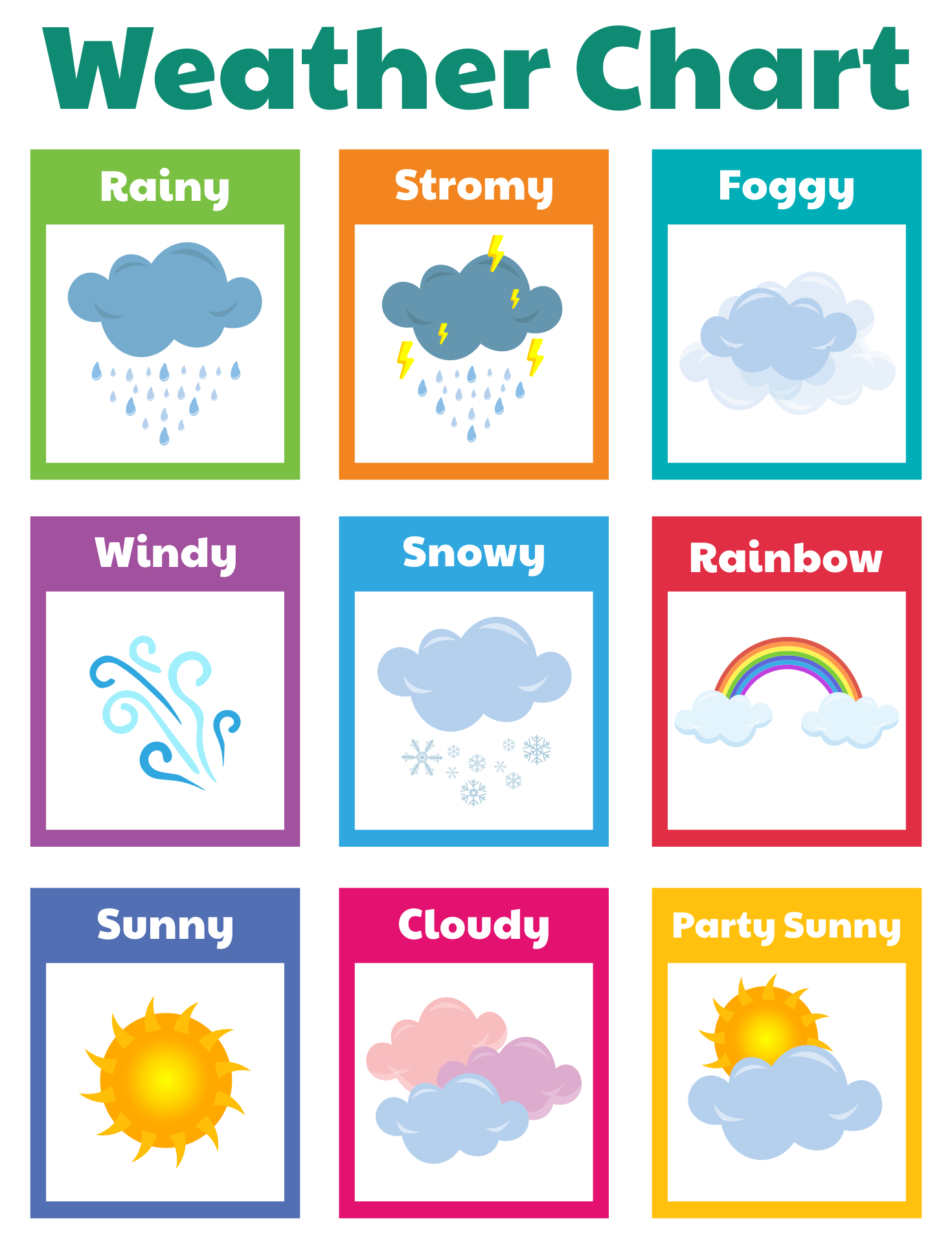 Weather Chart For Kindergarten - 10 Free Pdf Printables | Printablee inside Free Printable Weather Chart For Preschool