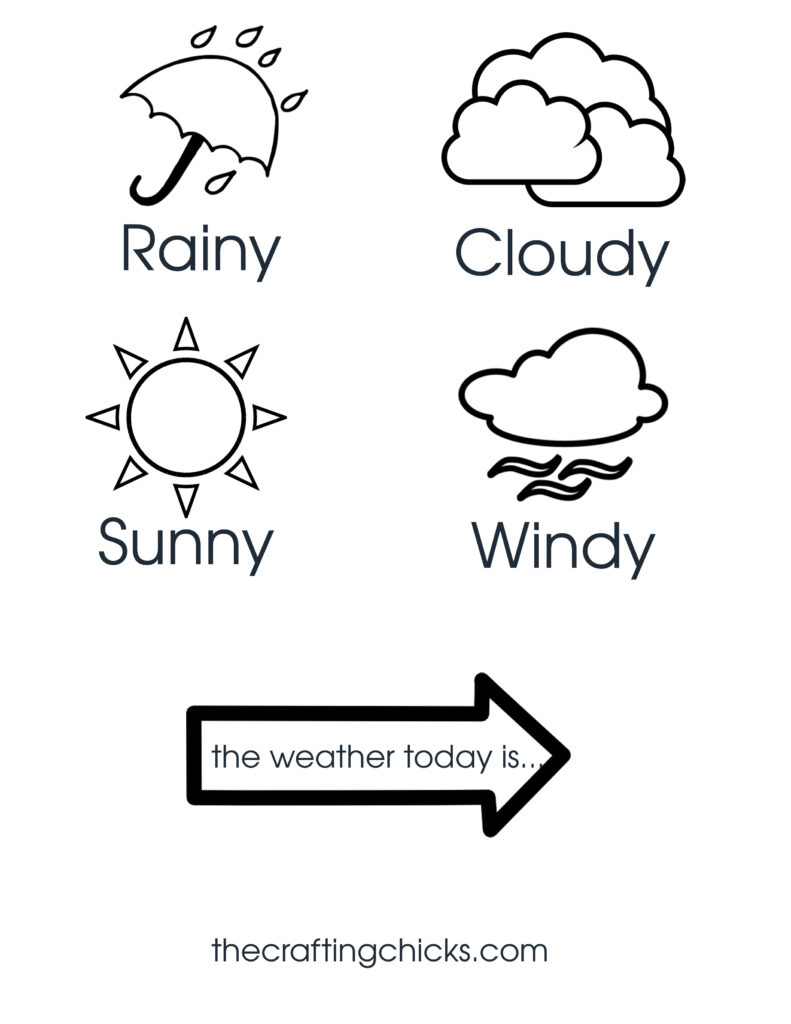 Weather Chart Kid Craft   The Crafting Chicks Throughout Free Printable Weather Chart For Preschool