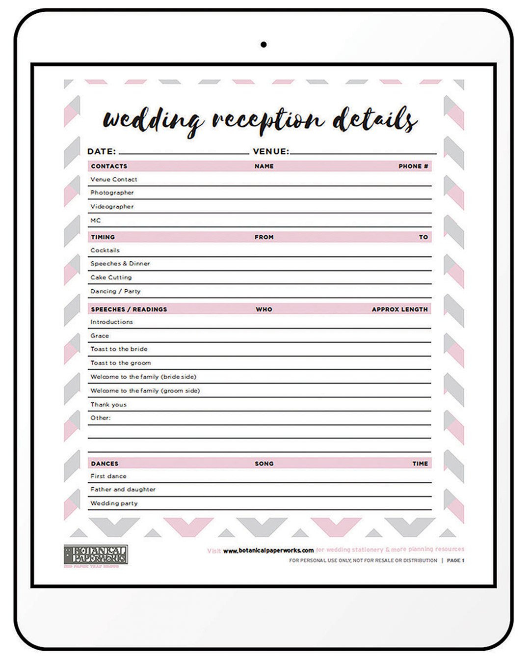 Wedding Planning Printables: Free Templates To Keep You Organized for Free Printable Wedding Organizer Templates