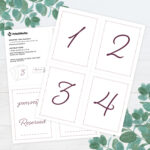 Wedding Table Number   Free Printable From Printworks With Regard To Free Printable Table Numbers