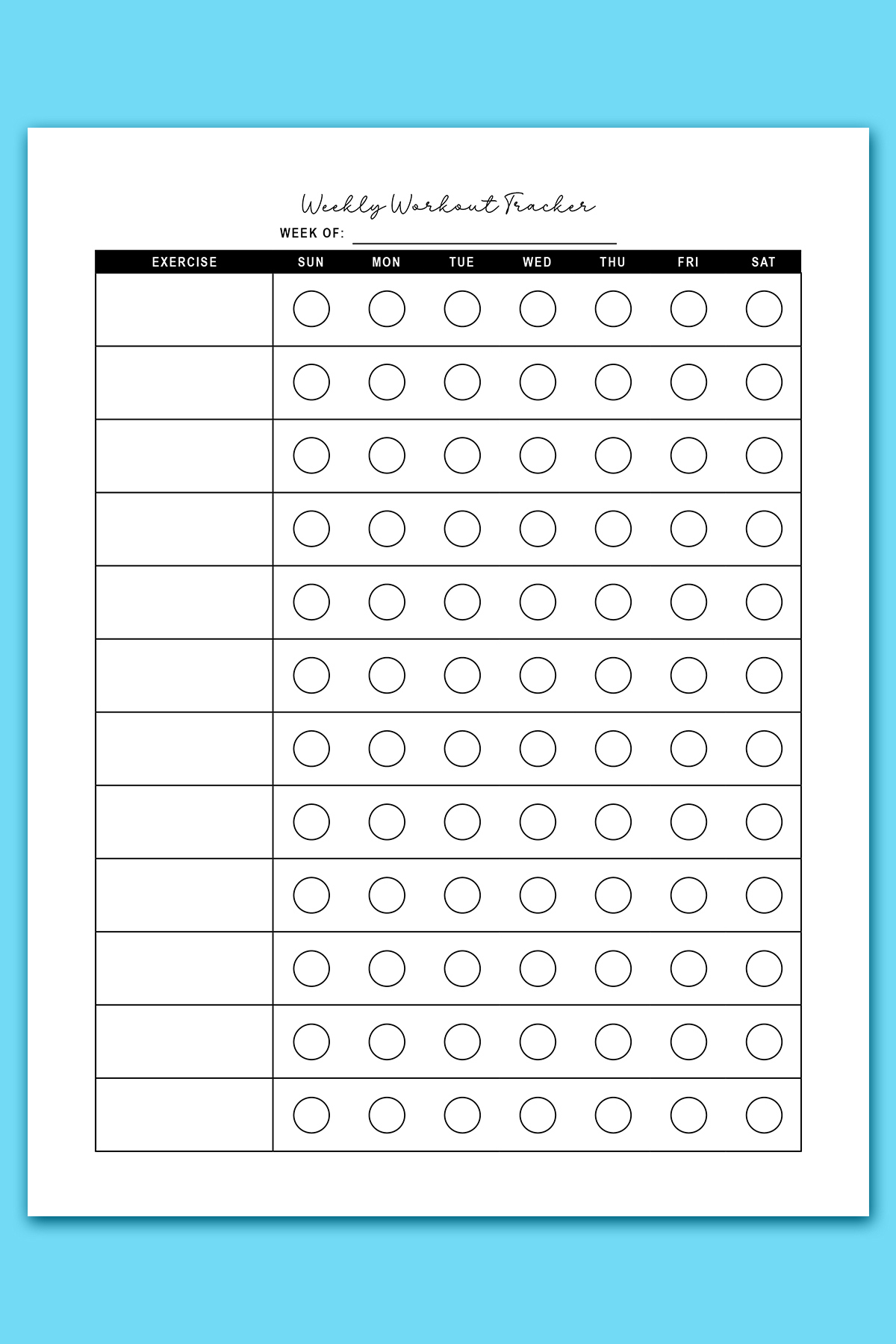 Weekly-Free-Printable-Workout-Log-Sheets-Example7 - Mom Envy pertaining to Free Printable Workout Log
