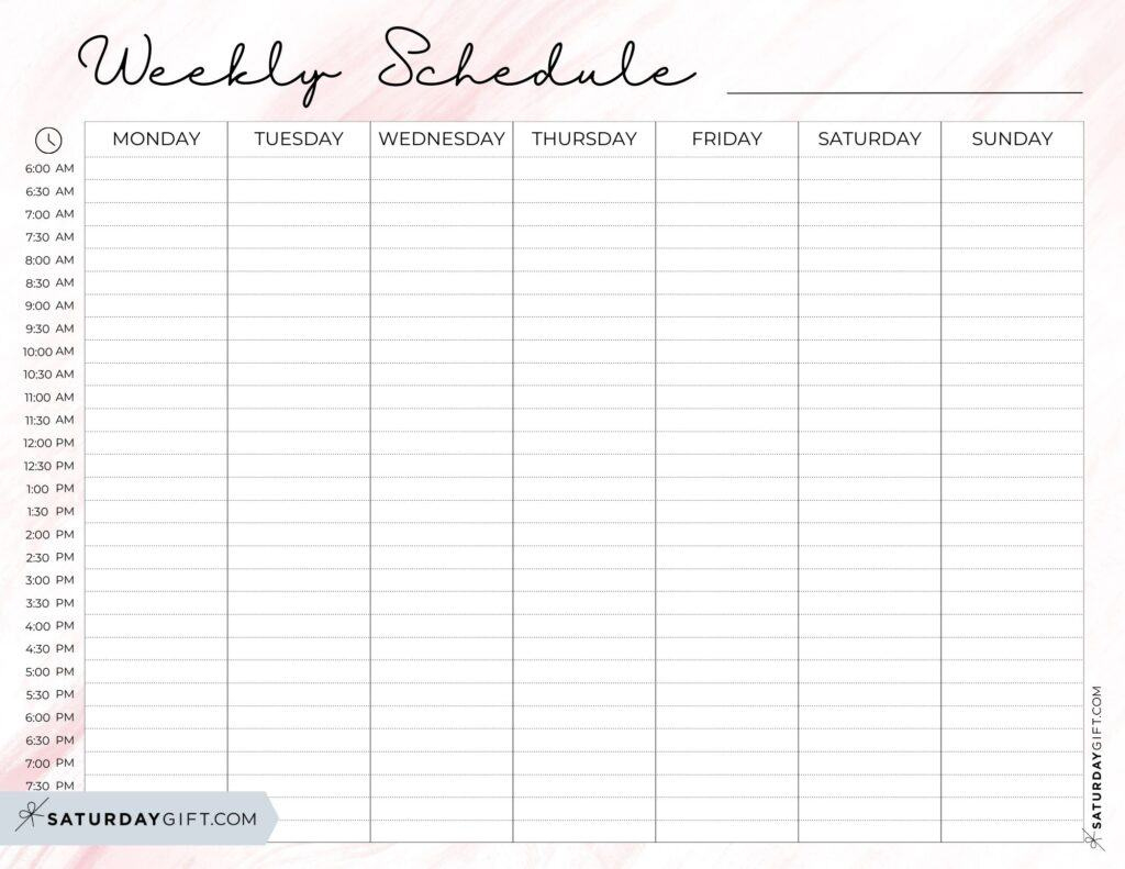 Weekly Planner Printable - 39 Cute Free Weekly Calendar Templates within Free Printable Weekly Appointment Sheets