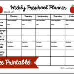 Weekly Preschool Planner {Free Printable} For Free Printable Preschool Lesson Plans