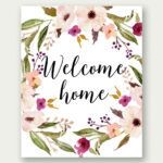 Welcome Home Printable Housewarming Gift Welcome Home Wall Art New Intended For Welcome Home Cards Free Printable