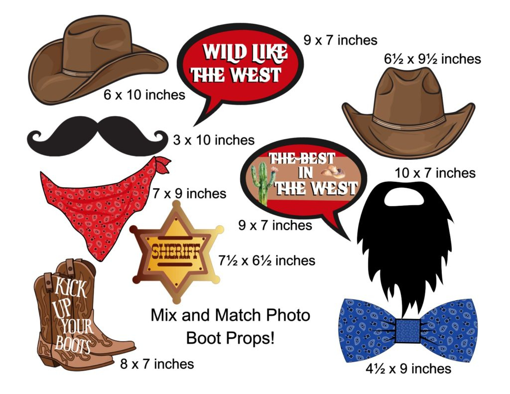 Western Birthday Party Free Printable Collection inside Free Printable Western Photo Props