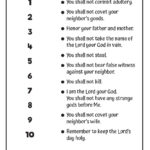 What Are The Ten Commandments? Coloring Page3   Catholicbrain For Free Catholic Ten Commandments Printable