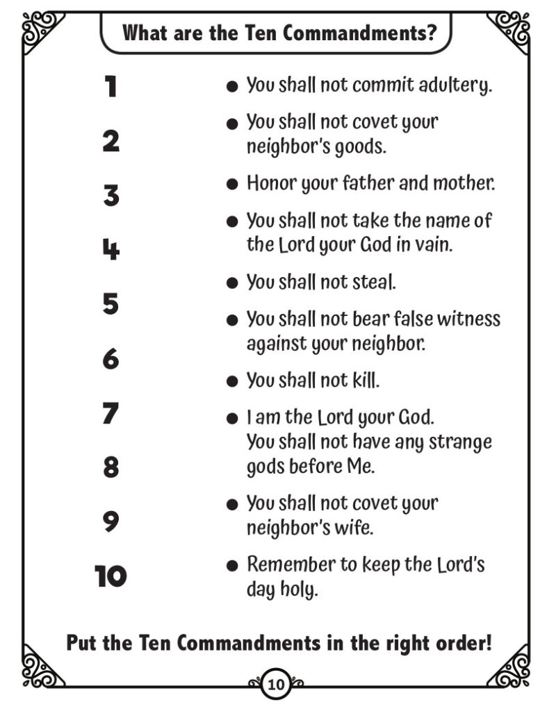 What Are The Ten Commandments? Coloring Page3 Catholicbrain For Free Catholic Ten Commandments Printable What Are The Ten Commandments? Coloring Page3 Catholicbrain For Free Catholic Ten Commandments Printable