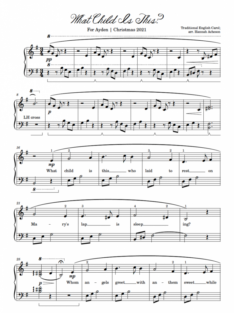 What Child Is This?" | Free Christmas Sheet Music Acheson Piano Throughout Christmas Music For Piano Free Printable What Child Is This?" | Free Christmas Sheet Music Acheson Piano Throughout Christmas Music For Piano Free Printable
