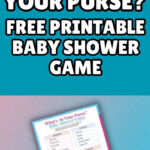 What'S In Your Purse?   Free Printable Baby Shower Game For Free Printable Baby Shower Games What'S In Your Purse
