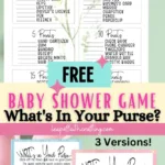 Whats In Your Purse Game Free Printable!   Leap Of Faith Crafting Inside Free Printable Baby Shower Games What&#039;s In Your Purse